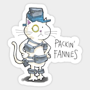 Dapper Cat - Packin' Fannies Sticker